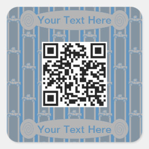 Fun and Fancy Truck QR Code Square Sticker