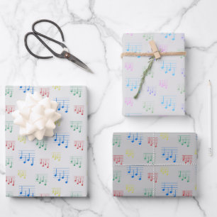 Fun and Fancy Ukulele Tuning Song Music Note Wrapping Paper Sheet