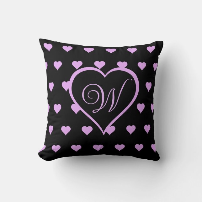 Fun and Flirty Pink Hearts Personalised Cushion (Front)