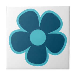 Fun and Funky 60s 70s Retro Flower Tile