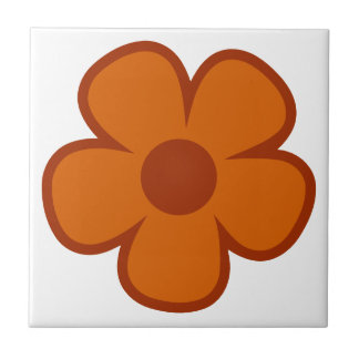 Fun and Funky 60s 70s Retro Flower Tile