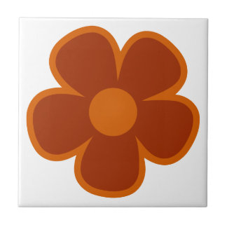 Fun and Funky 60s 70s Retro Flower Tile