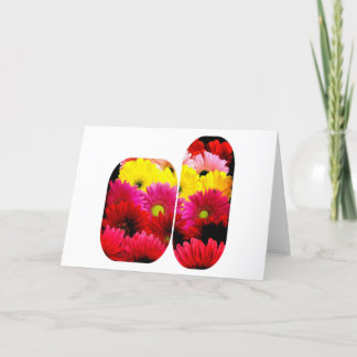 Fun and Funky Gerbera Daisies Blank Greeting Card