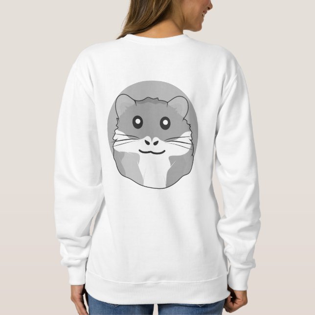 Fun and lighthearted hamster sweatshirt (Back)