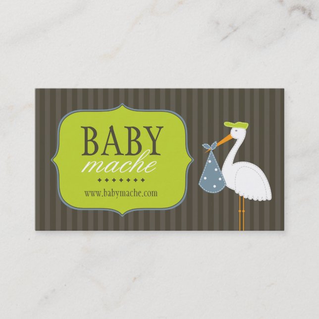 Fun and Modern Baby Boutique Business Cards (Front)