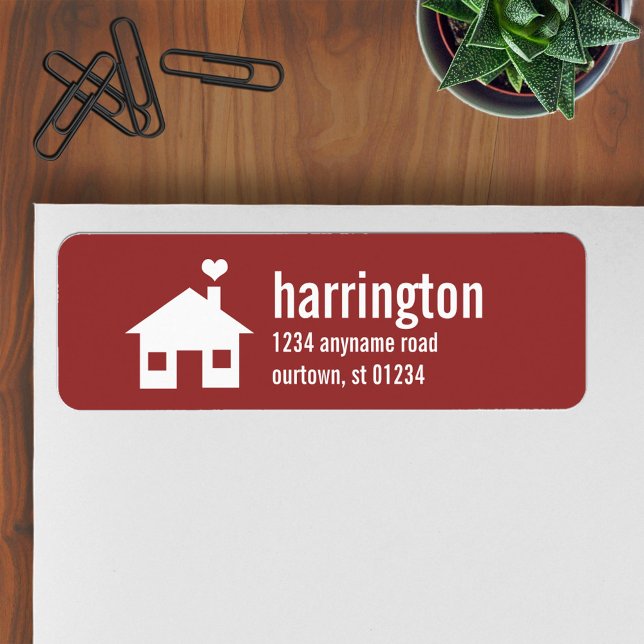 Fun and Modern Red Address Label (Creator Uploaded)