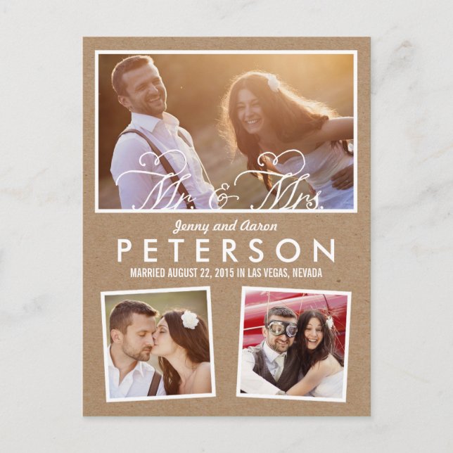 Fun and Playful Wedding Announcement - Craft (Front)