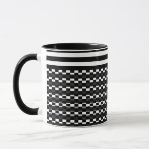 Fun and Pretty Black and White Mug