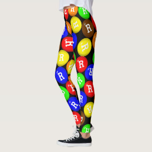 Fun and Unique Monogram Candy-coated Chocolates Leggings