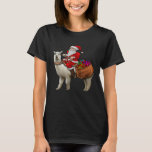Fun and Unique Santa Riding A Llama with Christmas T-Shirt<br><div class="desc">Fun and Unique Santa Riding A Llama with Christmas</div>