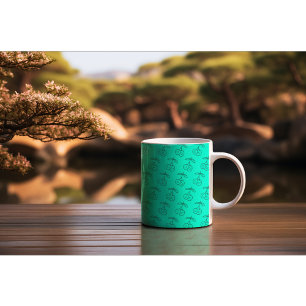Fun and Vibrant Cherry Pattern Coffee Mug