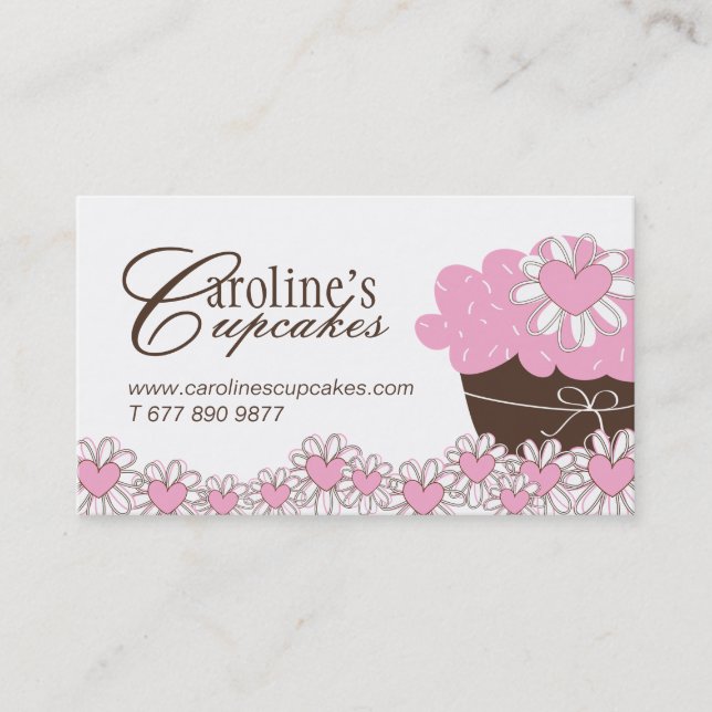 Fun and Whimsical Cupcake | Bakery Business Card (Front)