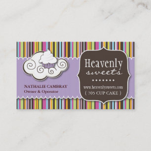 Fun and Whimsical Cupcake Bakery Business Card