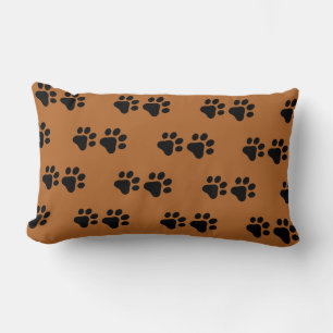 Fun animal paw prints dog cat lumbar cushion