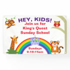 Fun Animal Sunday School Banner