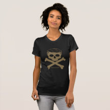 Fun, Anti-Trump Ladies T- black with gold logo