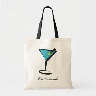 Fun Aqua Martini Tote Bag