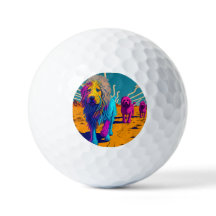 Fun artistic golf ball (lucky colors!)