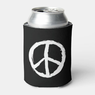 fun artsy PEACE SIGN   Can Cooler