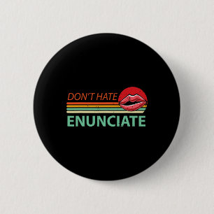 Fun Asl Sign Language Lip Reading Deaf Awareness 2 6 Cm Round Badge