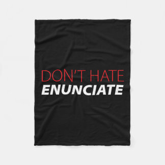 Fun Asl Sign Language Lip Reading Deaf Awareness Fleece Blanket