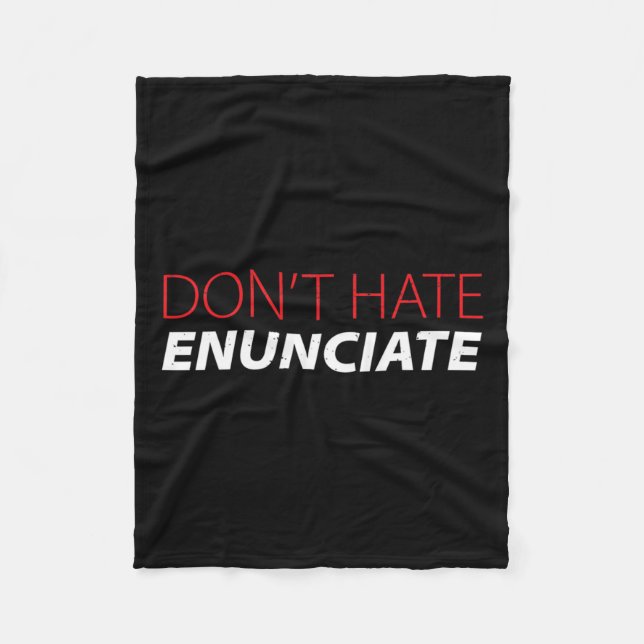 Fun Asl Sign Language Lip Reading Deaf Awareness  Fleece Blanket (Front)