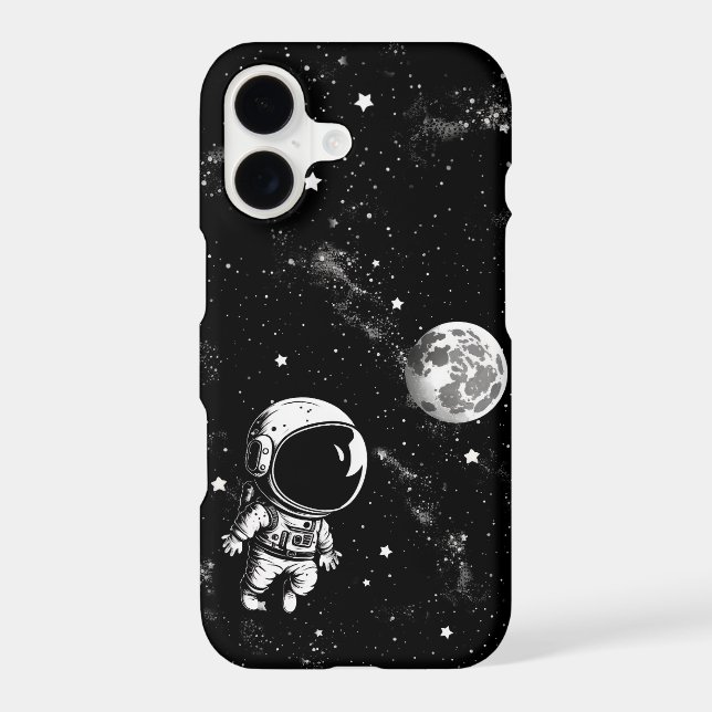 Fun Astronaut In Space iPhone Case (Back)