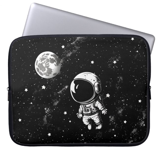 Fun Astronaut In Space Laptop Sleeve (Front)