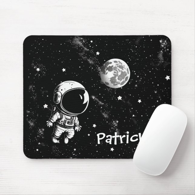 Fun Astronaut In Space Mouse Pad (With Mouse)