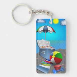 FUN AT THE BEACH KEY RING