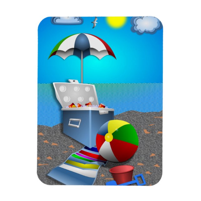 FUN AT THE BEACH MAGNET (Vertical)