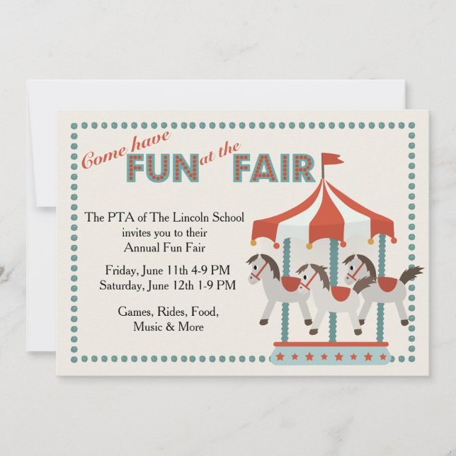 Fun at the Fair Invitation (Front)