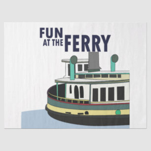 Fun At The Ferry Boat Travel Tissue Paper