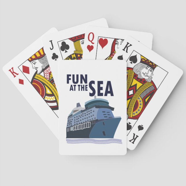 Fun At The Sea Cruise Ship  Playing Cards (Back)
