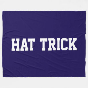 Fun Athletic Bold White BASEBALL Text On Navy Blue Fleece Blanket