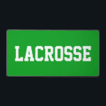 Fun Athletic White LACROSSE Text On Bright Green Desk Mat<br><div class="desc">This sporty bold design features white athletic LACROSSE text against bright green background.  The colors and text in this design can be personalized.</div>