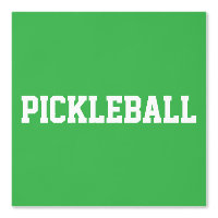 Fun Athletic White PICKLEBALL Text On Kelly Green
