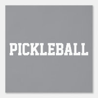 Fun Athletic White PICKLEBALL Text On Light Grey
