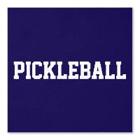 Fun Athletic White PICKLEBALL Text On Navy Blue