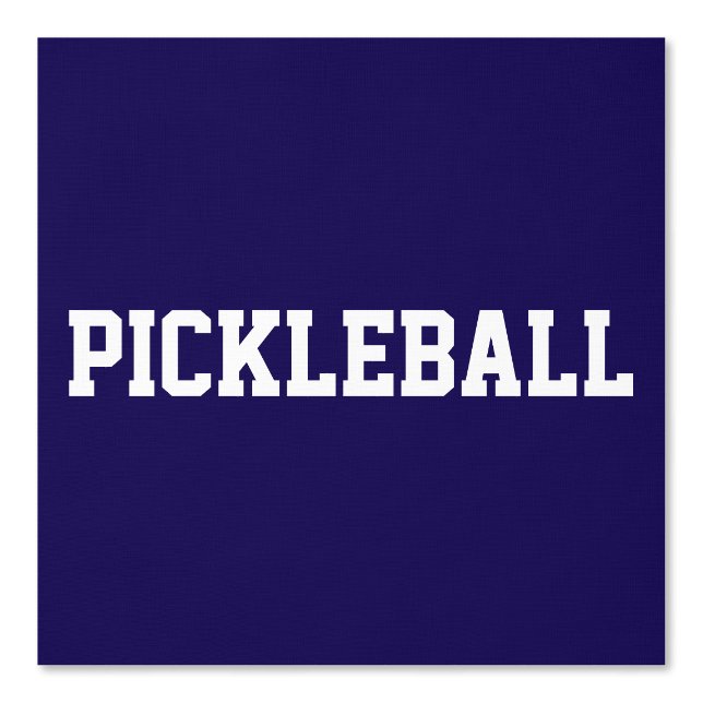 Fun Athletic White PICKLEBALL Text On Navy Blue Wallpaper (Front)