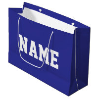 Fun Athletic YOUR NAME White Text On Royal Blue