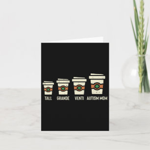 Fun Autism Mum Coffee Awareness Mothers Day Card
