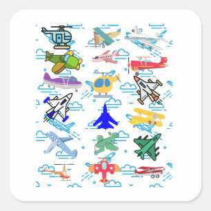 Fun Aviation Square Sticker