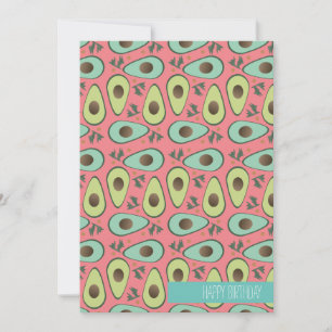 Fun Avocado Cilantro Salad Pattern Card