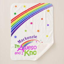 Fun AWESOME and I Know it with Rainbow on WHITE