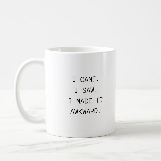 Fun Awesome Trendy Typography Awkward Coworker  Coffee Mug (Left)