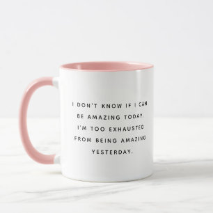 Fun Awesome Trendy Typography I'm Amazing Mug