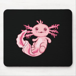 Fun Axolotl Lover Cute Axolotl Cute Kawaii Kitten Mouse Pad