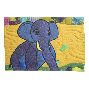 Fun Baby Elephant - Quilt Like Design Pillowcase