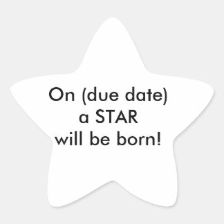Fun baby shower decor! star sticker